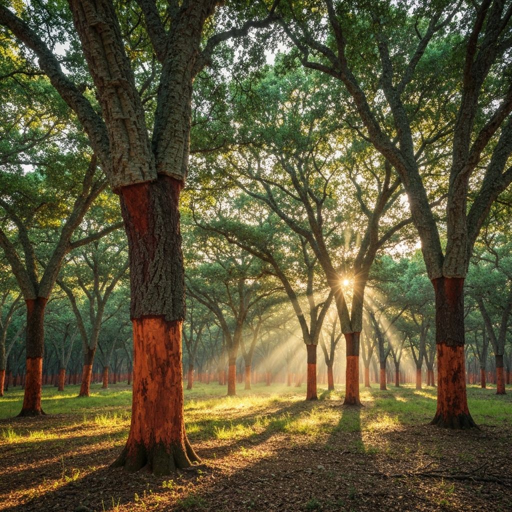 Portuguese cork oak forest